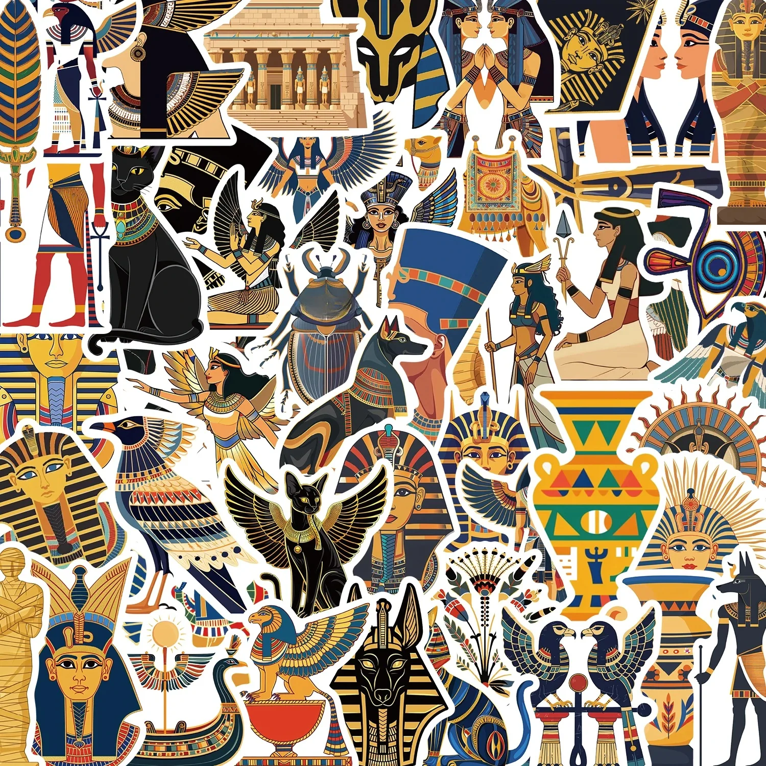 AliExpress NONE 50PCS Ancient Egypt Stickers For Skateboard Motorcycle Guitar Luggage Laptop Bicycle Sticker Waterproof DIY Decals