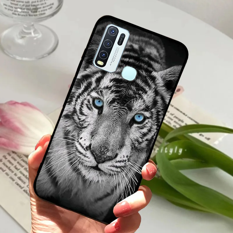 For Vivo Y30 1938 Y50 1935 Case animal Silicone Soft TPU Back Covers For Vivo Y 30 50 Y30 2020 Case Protective Catoon Funda