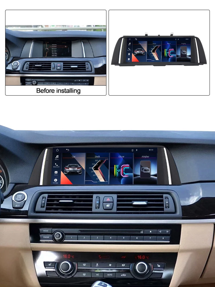 MEKEDE EU Lager 10,25 Zoll Linux-System Kabelloses Carplay Autoradio für BMW 5er F10 F11 2012-2017 BT Kabelloses Android Auto WIFI QLED Touchscreen GPS-Navigation Haupteinheit Unterstützt SWC Idrive