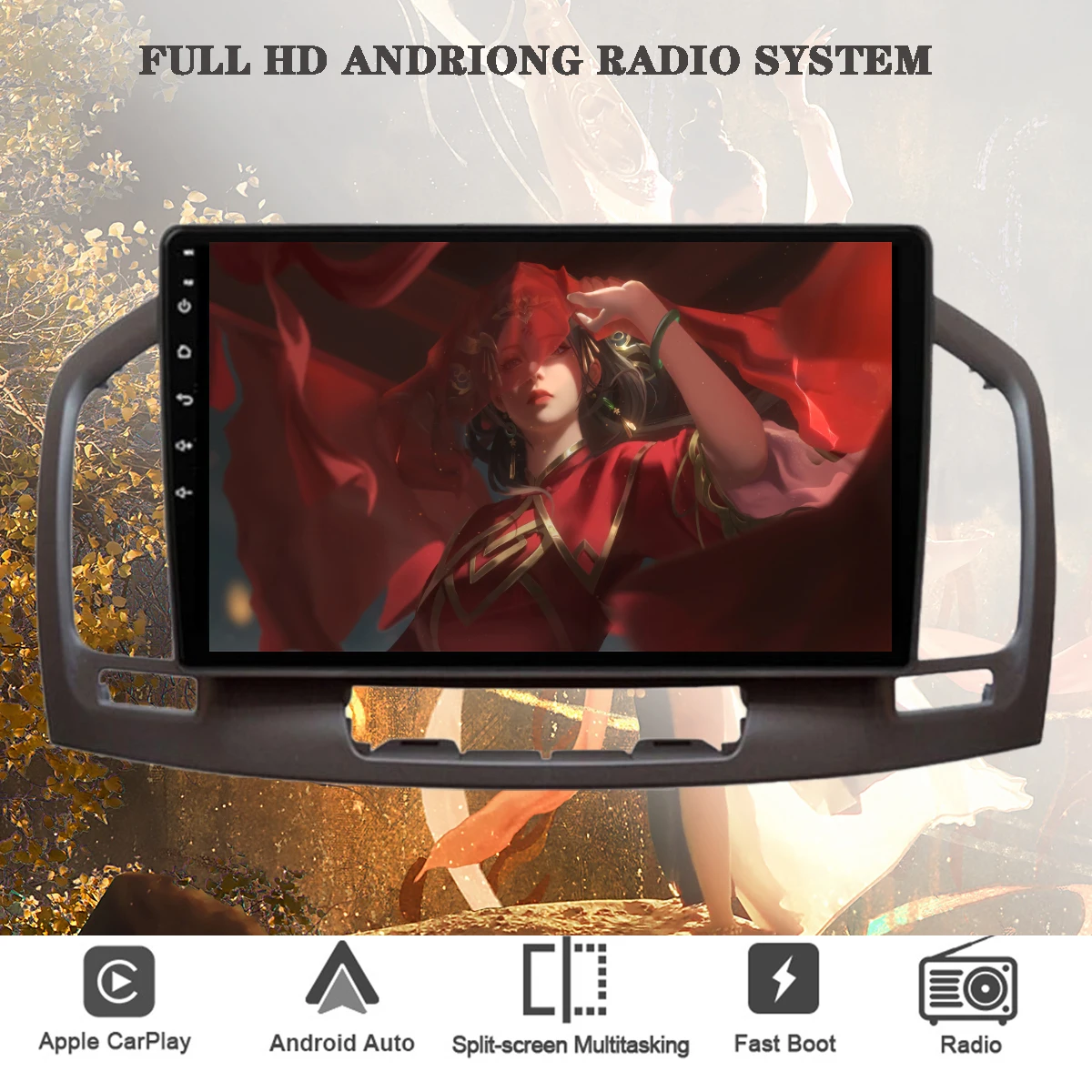 

9'' IPS 2.5D Screen In Dash Car Cassette PC GPS Navigation Tablet Video Audio Music Player For Buick Regal/Opel Insignia 2009+
