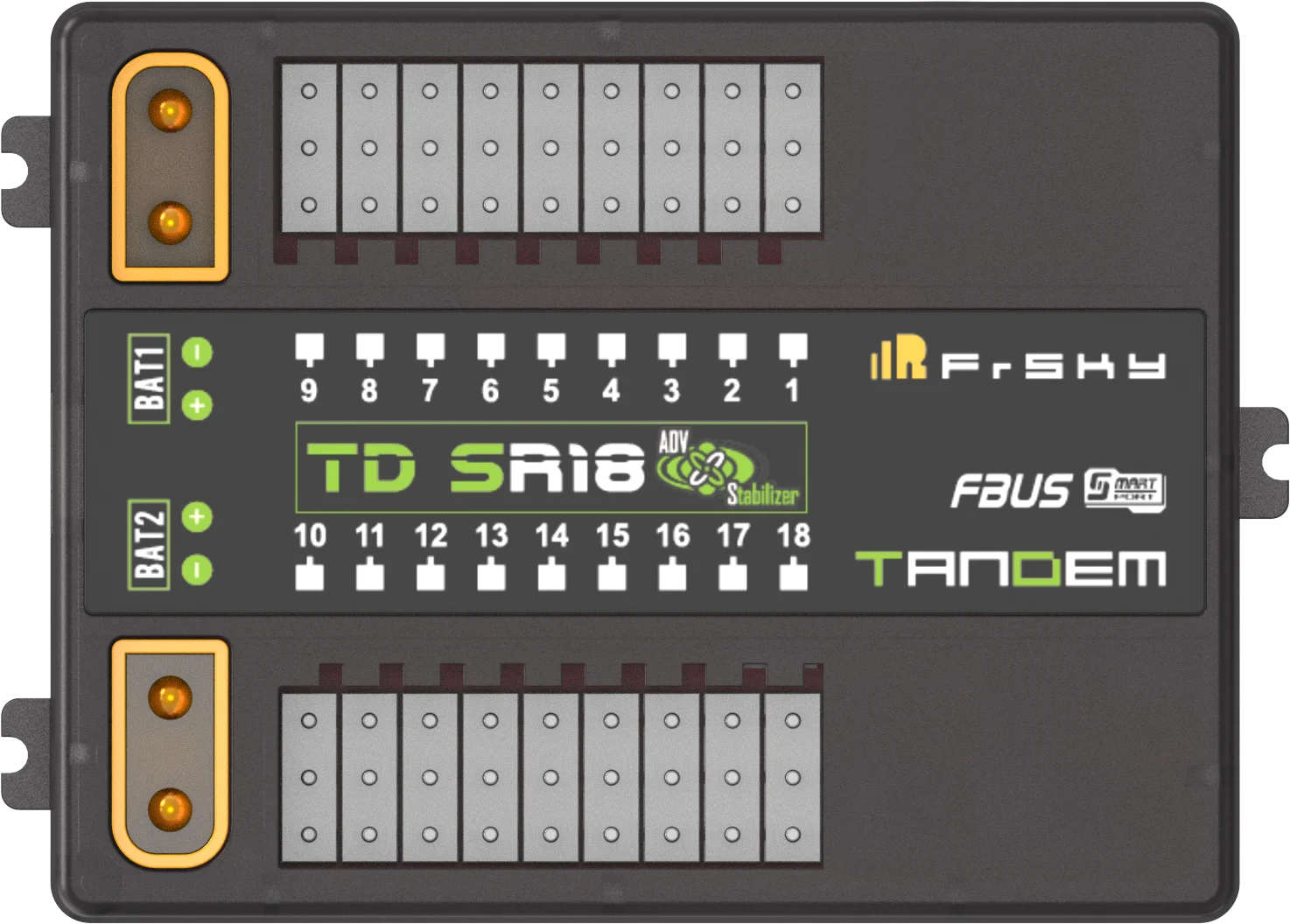 

FrSky 2.4G 900M Tandem Dual-Band Receiver TD SR18 Receiver with 18CH Ports