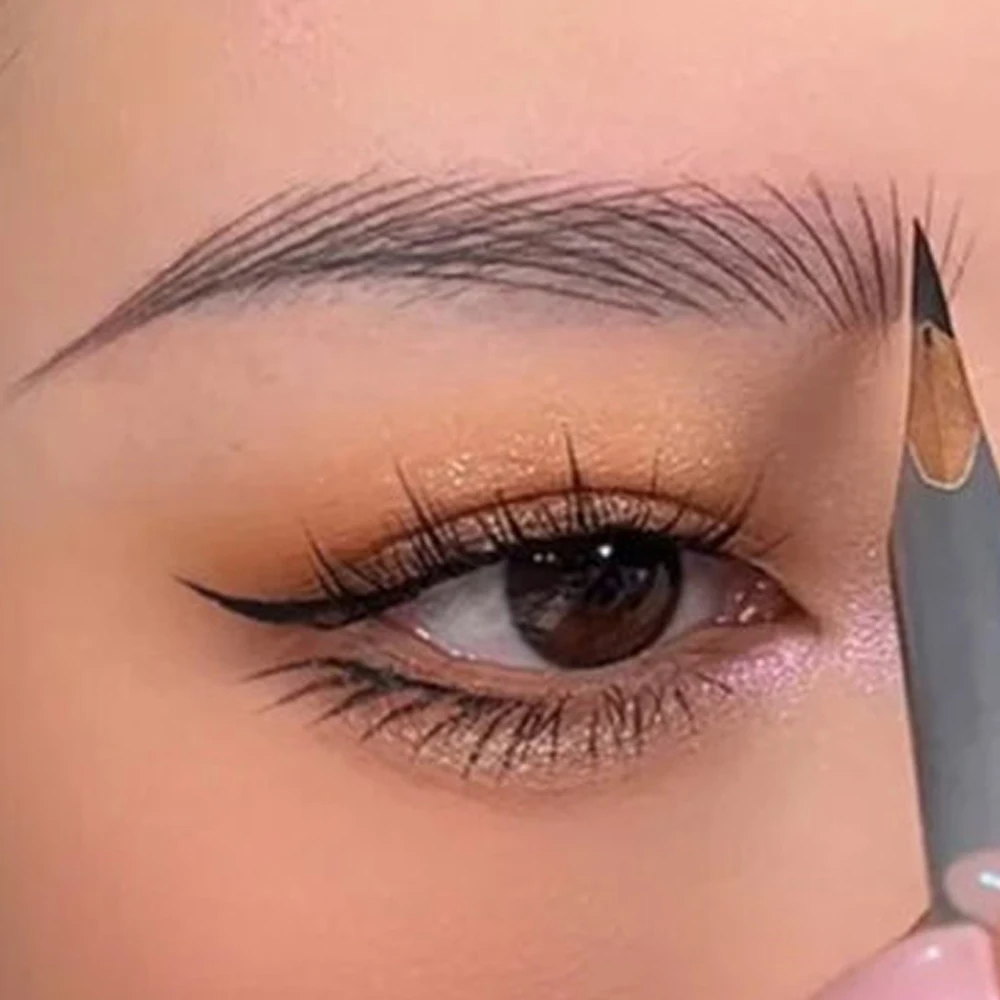 Wood Eyebrow Pencil Waterproof Natural-looking 4 Colors Eyebrows Tattoo Tint Eyeliner Pen Ultra-Precise Lasting Brow Enhancers