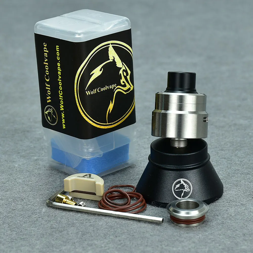 

Обслуживаемый атомайзер WolfCoolvape Armor 1,0 RDA 22 мм mtl vape rda tank 316SS с одной катушкой, обслуживаемый атомайзер Armor v1 RDA mtl tank