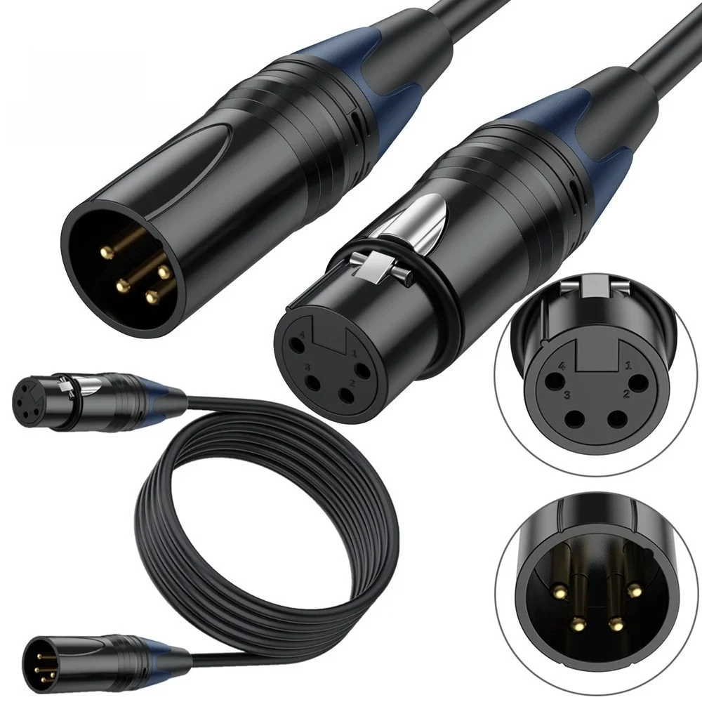 4-pinowy 3pin 5pin męski na żeński 4Pin XLR 3 5PIN kabel zasilający przedłużacz 30m do monitorowania lustrzanka cyfrowa konsola miksująca audio DMX — zdjęcie produktu 7