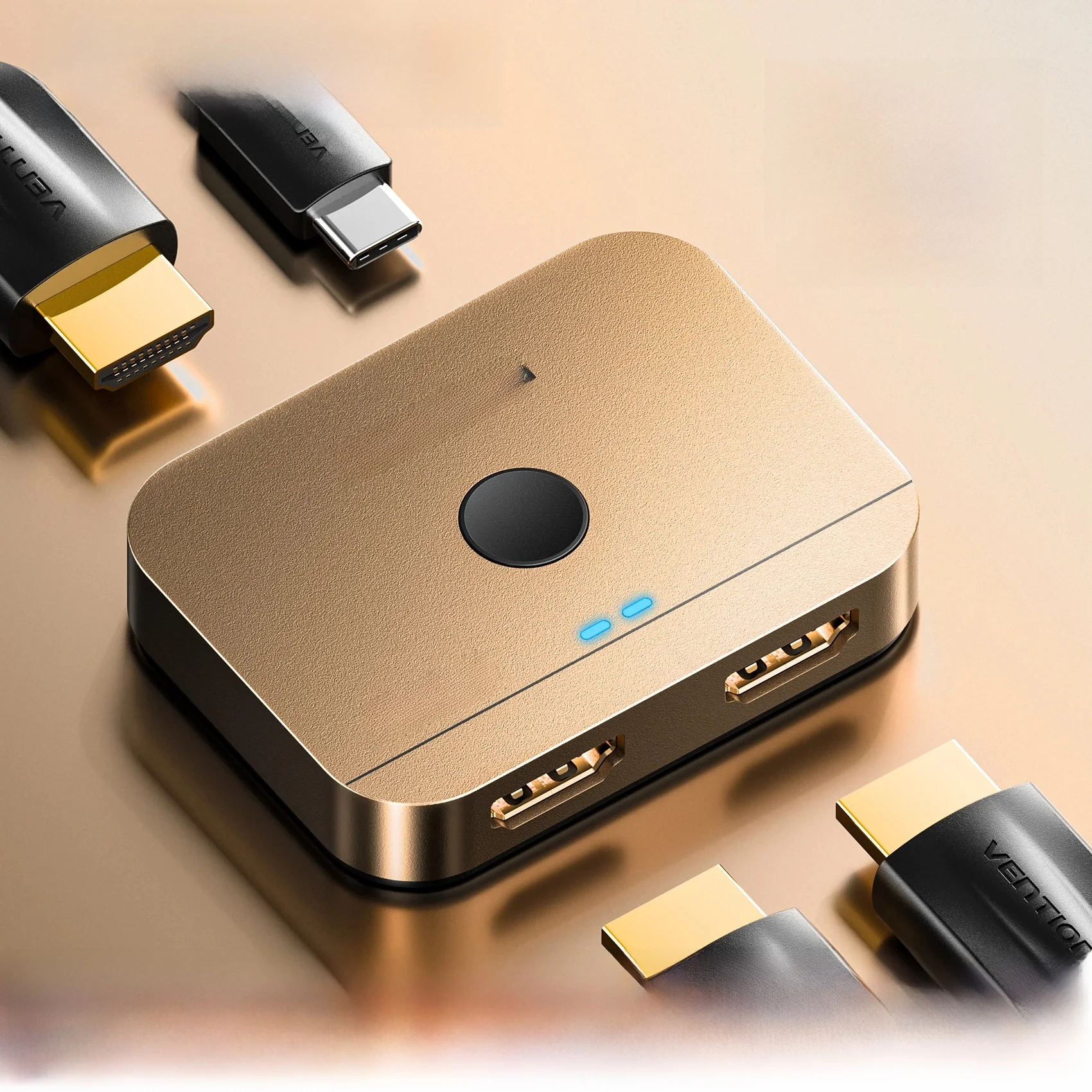 Vention HDMI 2.1 Switcher 8K@60Hz 4K@120Hz für Laptop PC PS5 Monitore Xbox TV Bidirektional 2 in 1 Out 1 in 2 Out HDMI Splitter
