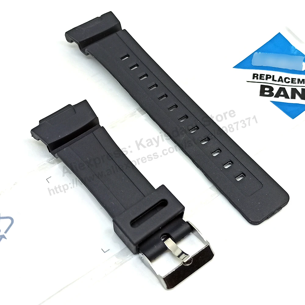 16mm Black Rubber Watch Band / Strap Compatible for Casio G-Shock G-2310 , G-2310BC , G-2310R , G-2400 , GW-2300F , GW-2300FP