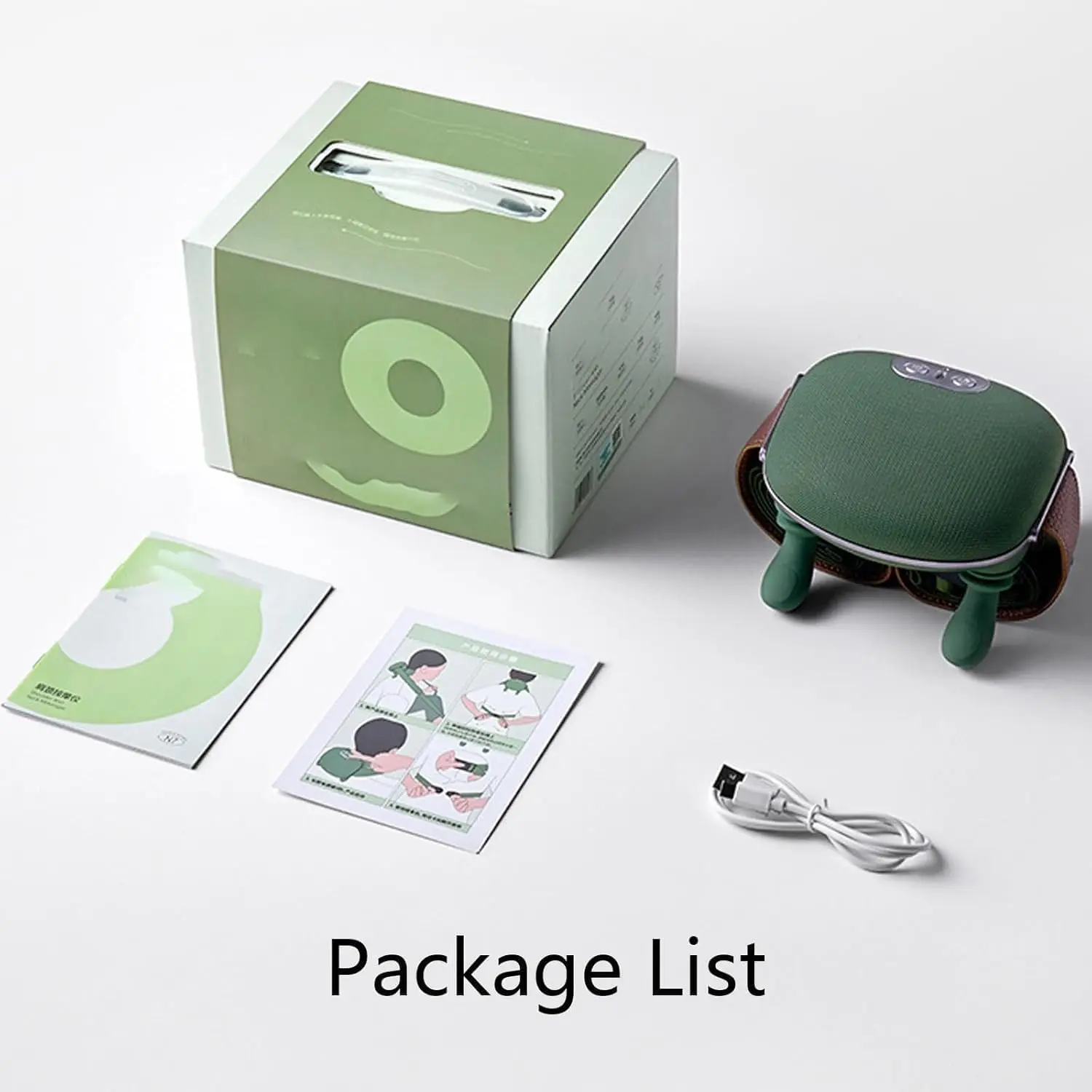 Beheiztes Nacken- und Schultermassagegerät mit 3 Geschwindigkeiten, Rückenmassageschal, 4D-Knetfunktion und kabellosem Design für Zuhause, Büro, Reisen