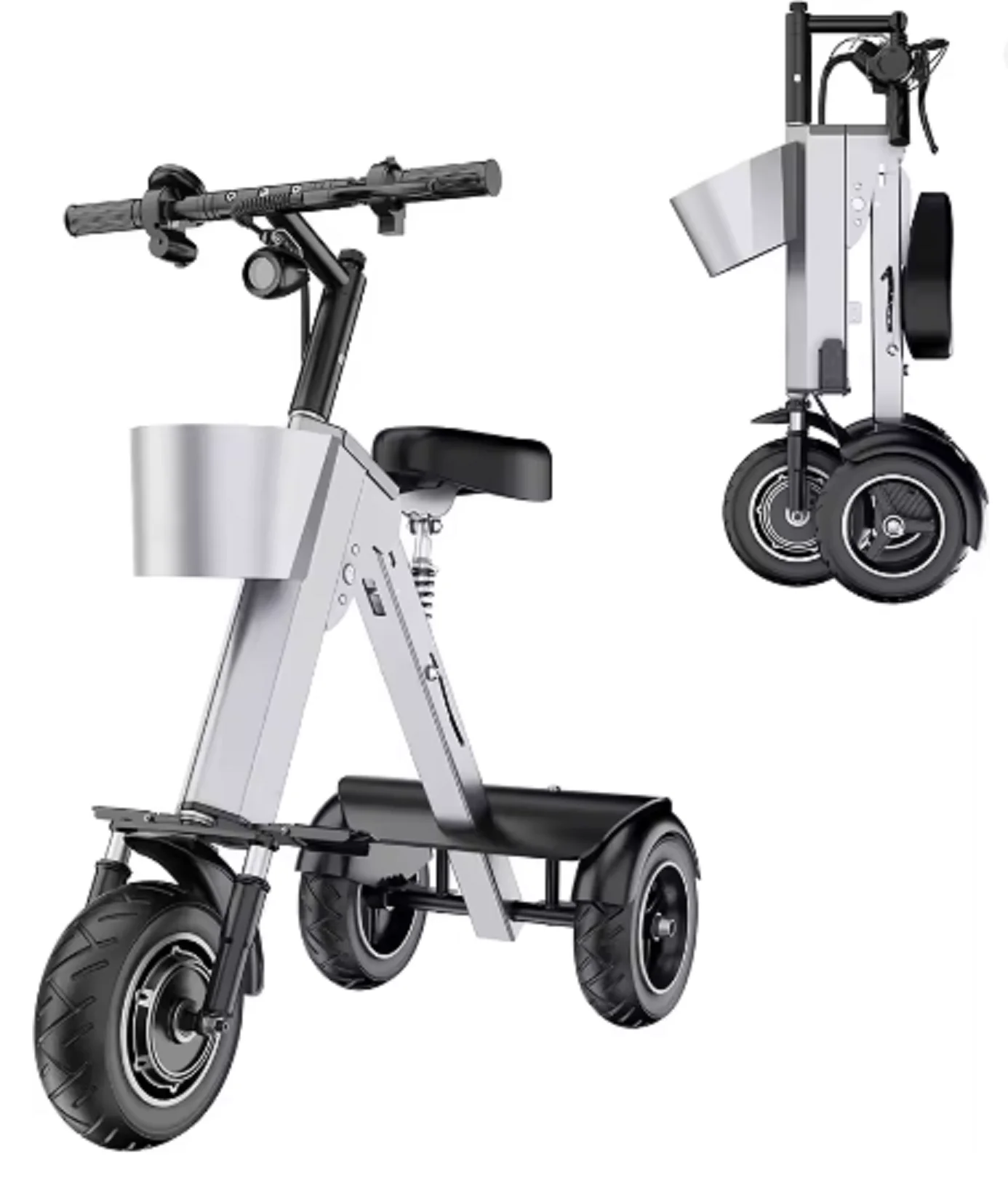 سكوتر التنقل - سكوتر كهربائي 3 عجلات WLJD بالطاقة Escooter للبالغين - سكوتر كهربائي