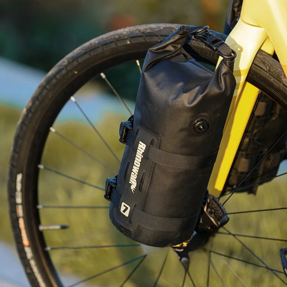 AliExpress Rhinowalk Bike Front Fork Bag Waterproof 4L/7L Quick Release Cycling Fork Rack Bikepacking Luggage Bag With Mounting Base