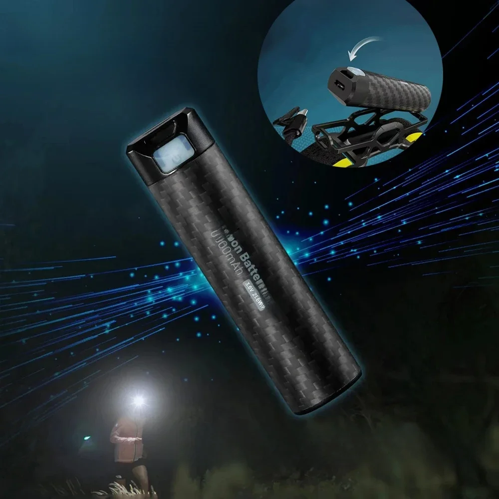 USB-C Rechargeable Carbon Battery 6K 6000mAh Lithium battery For Nitecore Extended headlamp Runtime Photography Carbon Battery
