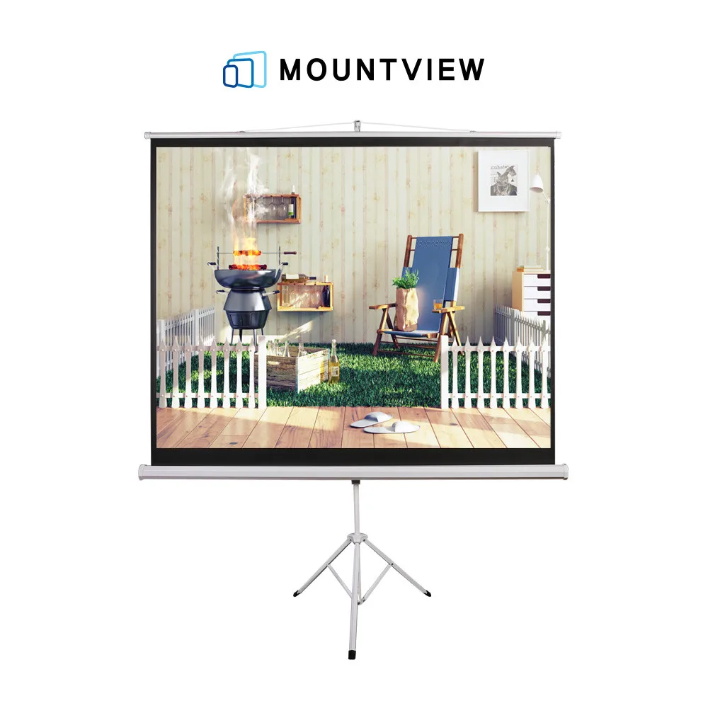 Mounted view semi-automatic 60 inch 80 inch beam screen projector all-in-one tripod semi-automatic camping screen