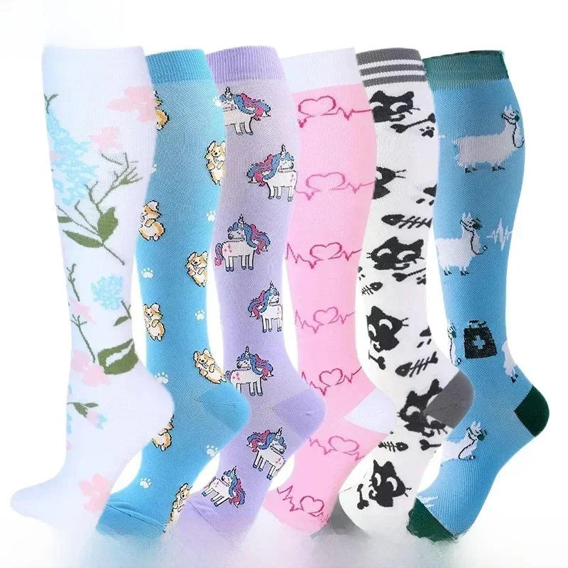 AliExpress NONE Compression Socks for Men and Women Medical Althetic Diabetes Varicose Veins Sports Socks for Running Cycling Travel Flight