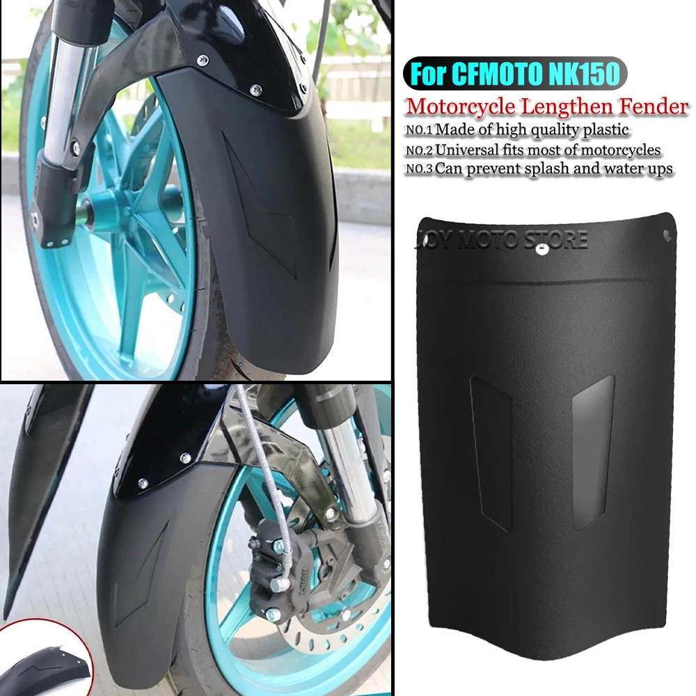 

For CFMOTO 150nk Motorcycle Extender Lengthen Front Fender Rear and Front Wheel Extension Fender Splash Mudguard Guard