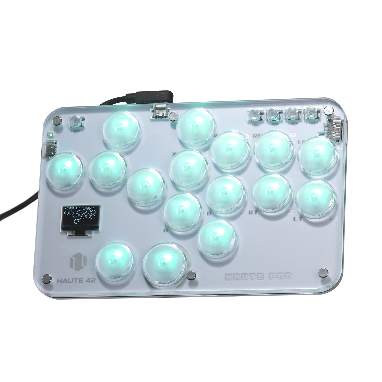 Haute42 Mini Hitbox Leverless Controller Joystick Arcade Hitbox Fightstick For PC/ Ps4 /PS5/Switch Stickless Arcade Stick PC