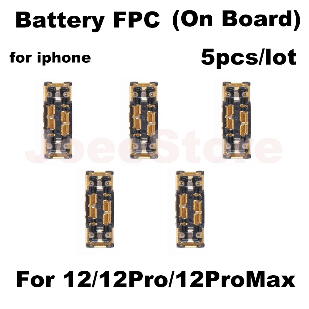 5pcs Battery FPC Connector For iPhone X XS XR 11 12 13 14 15 Pro Max 6 6S 7 8 Plus Inner FPC on Board Clip Plug Flex Cable Parts