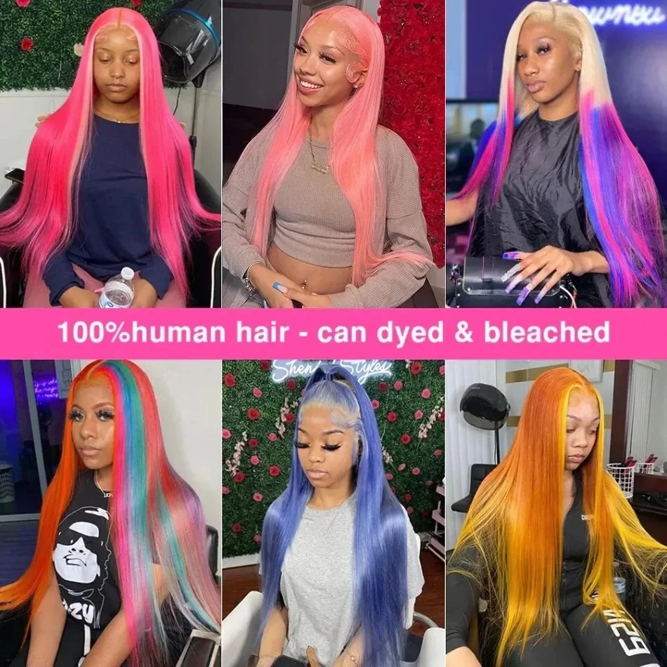 613 Lace Front Wig Human Hair 13x6 HD Transparent Lace Frontal Wig For Women 30 inch Straight Blonde With Baby Hair