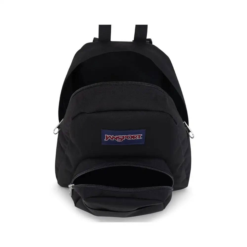 Jansport Small Half Print Black Backpack for Women