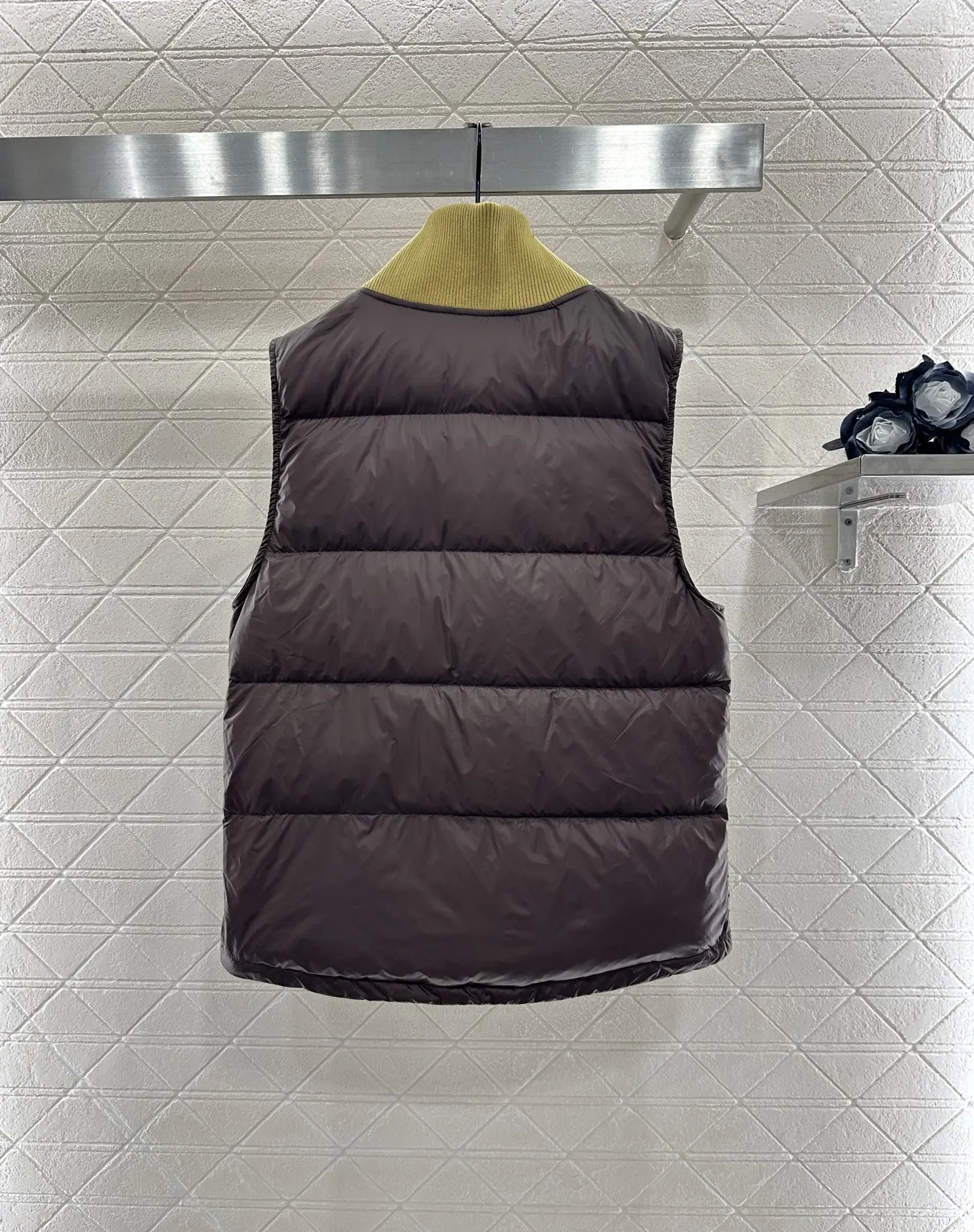 

Модный повседневный двухцветный женский хлопковый жилет с воротником-стойкой, зима 2025 года, однобортный однобортный пиджак без рукавов в стиле ретро Y10