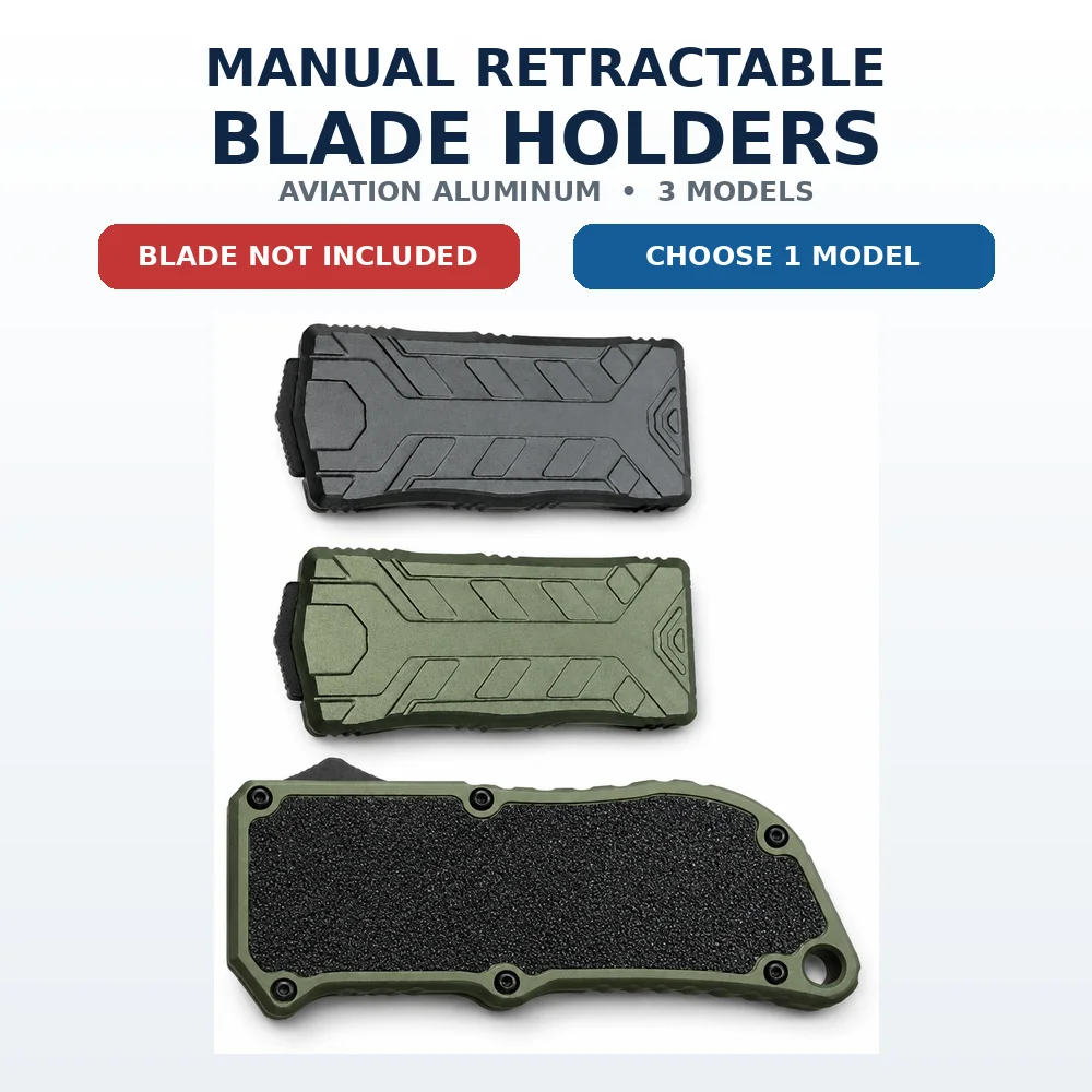manual-retractable-utility-blade-holder-aviation-aluminum-handle-with-pocket-clip-for-package-opening-and-diy-blade-not-includ