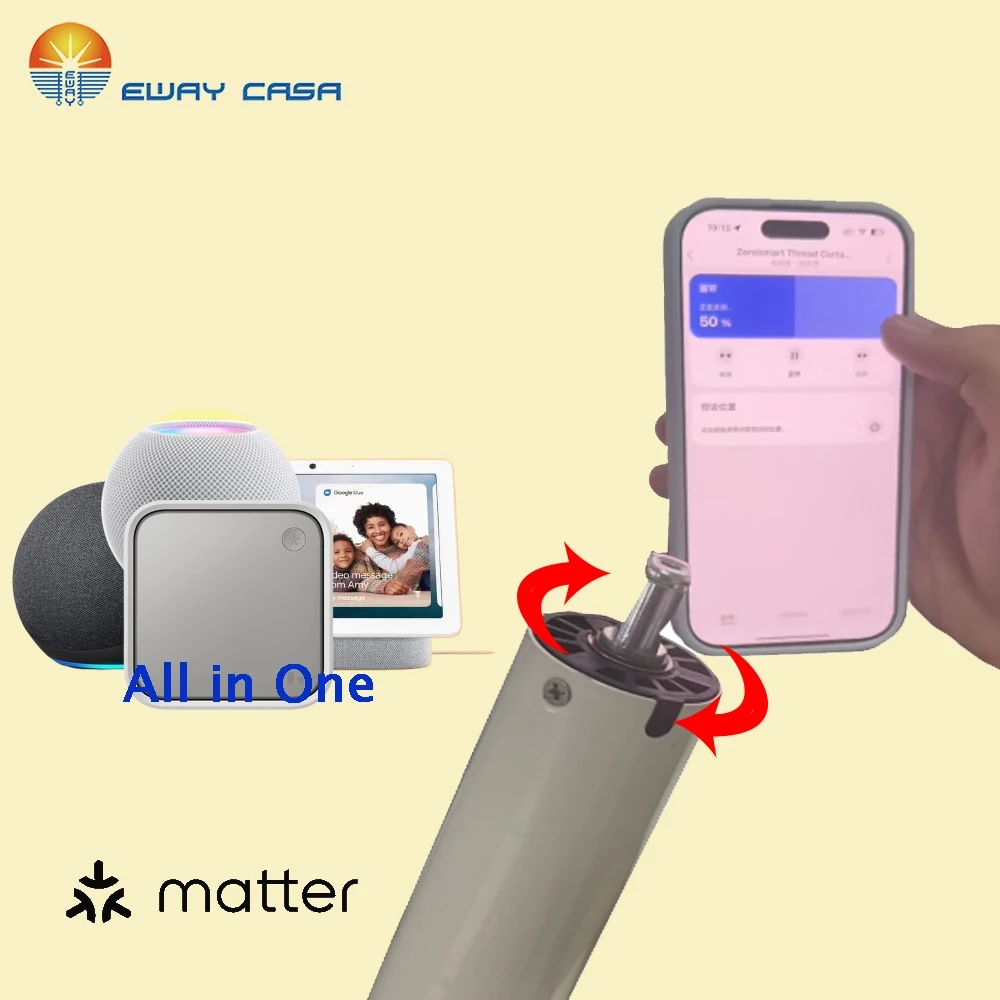 Matter Thread Roller Motor Zigbee Blind Motor Smart Home Automation Elektrischer Rollo Motor Home Assistant TM_25_Matter