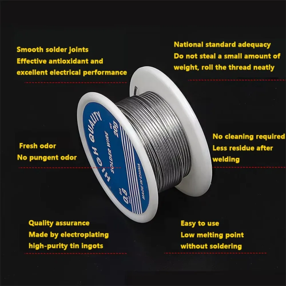 20/30/50/100g Electronic Soldering Wire 0.6/0.8/1.0mm Solder Wires Rosin Core Tin Multipurpose Welding Wire Flux Iron Wire Reel