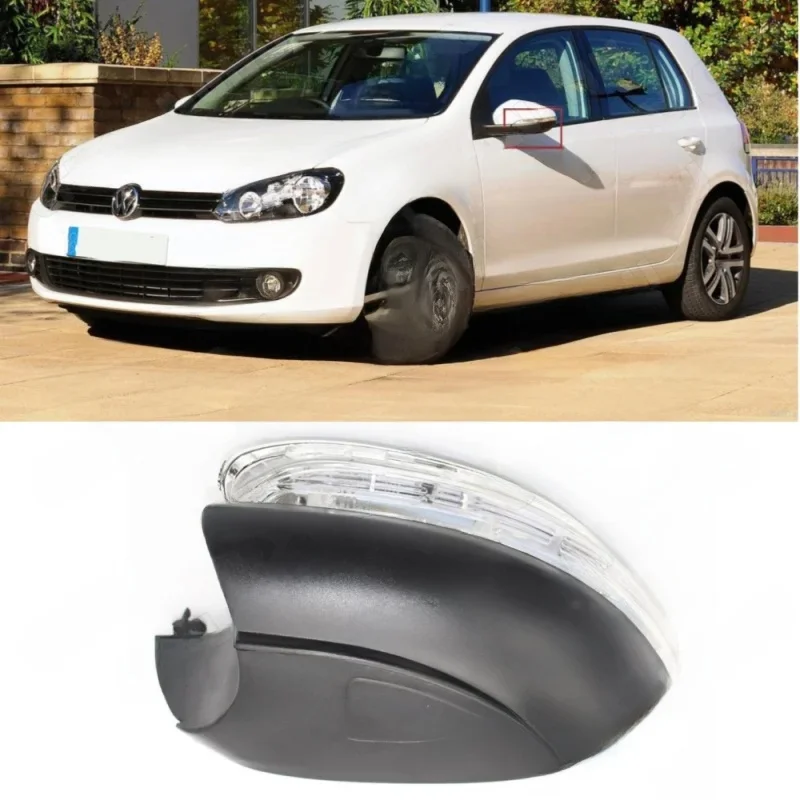 Lewa strona dla VW Golf 6 A6 MK6 GTD R20 2009 2010 2011 2012 2013 Samochodowe lusterko wsteczne LED Włącz kierunkowskaz Lampka kontrolna — zdjęcie 2