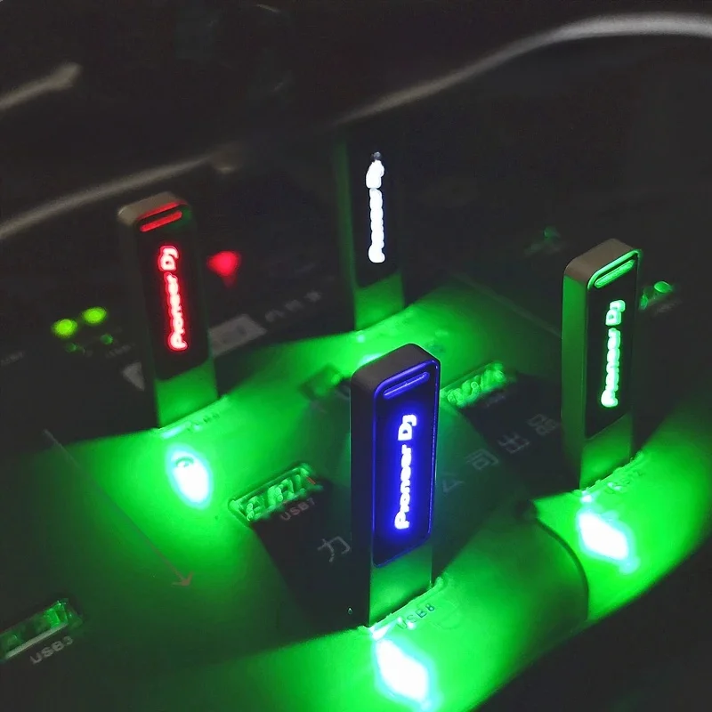 Nouveau grande Promotion coloré LED DJ LOGO USB 2.0 haute vitesse mémoire Flash clé véritable 16GB 32GB 64GB 128GB