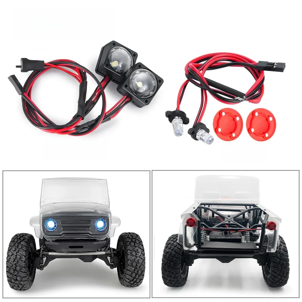 YEAHRUN Reflektory Angel Eyes Led Light Blue White Reflektor tylny do VS4-10 Phoenix 1/10 RC Car Części dekoracyjne — zdjęcie 2