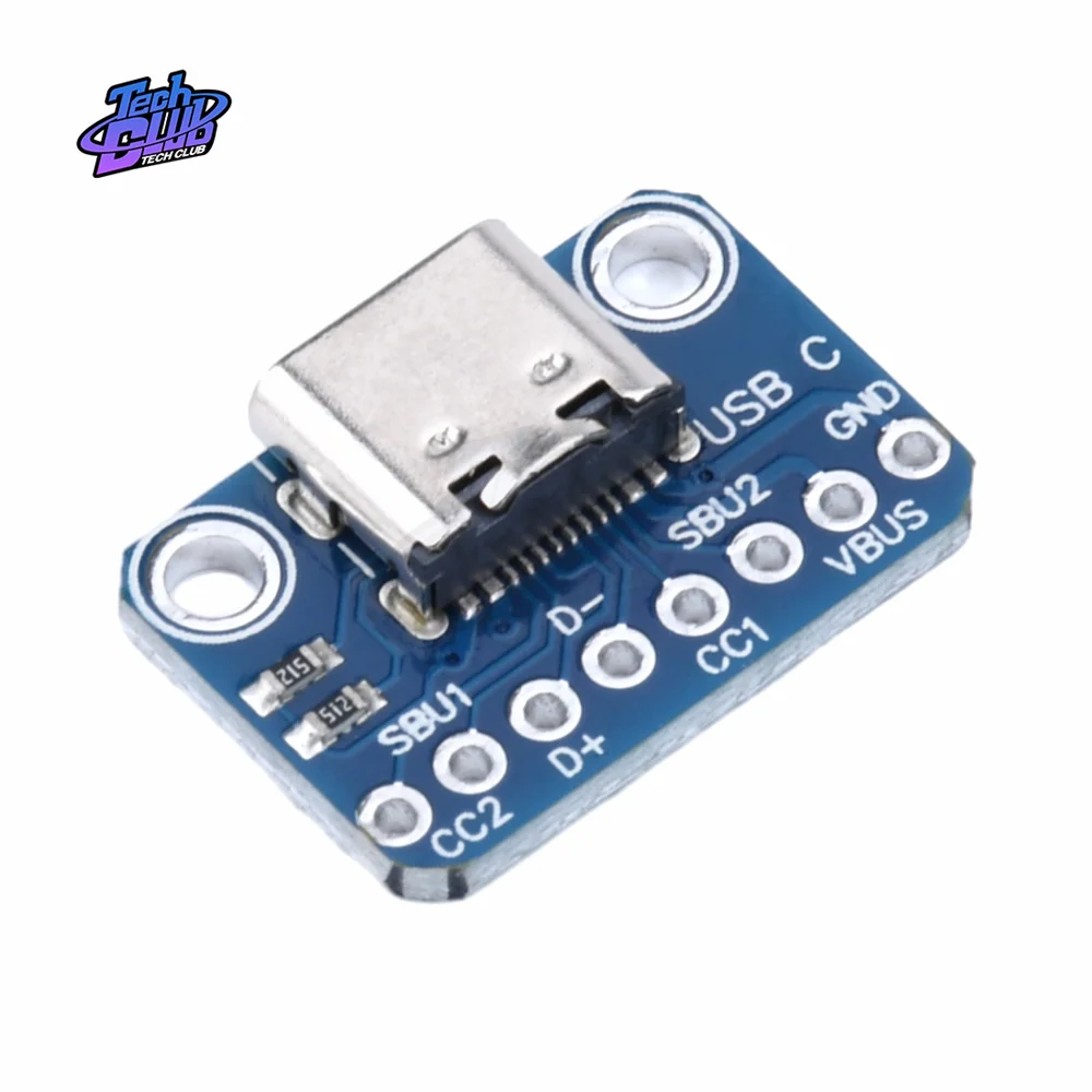 TYPE-C Female Test Board Connector USB3.1 16P to 2.54 High Current Power Adapter Board Module Power Supply Accessries