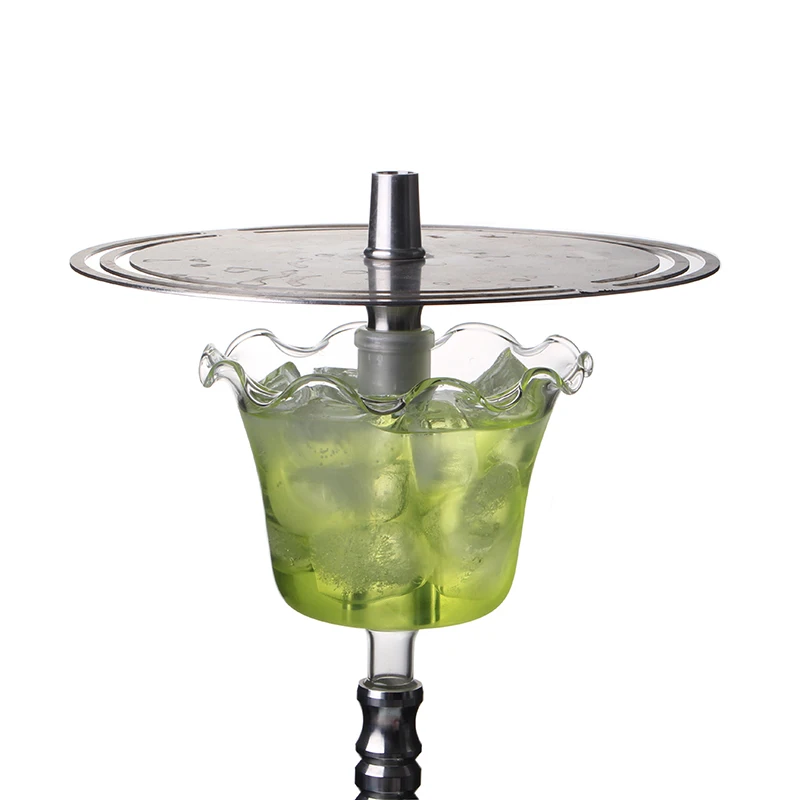 Wholesale New Design Glass Hookah Bowl Cool Feeling Shisha  Water Pipe Accessory Ice Bucket With Big Capacity