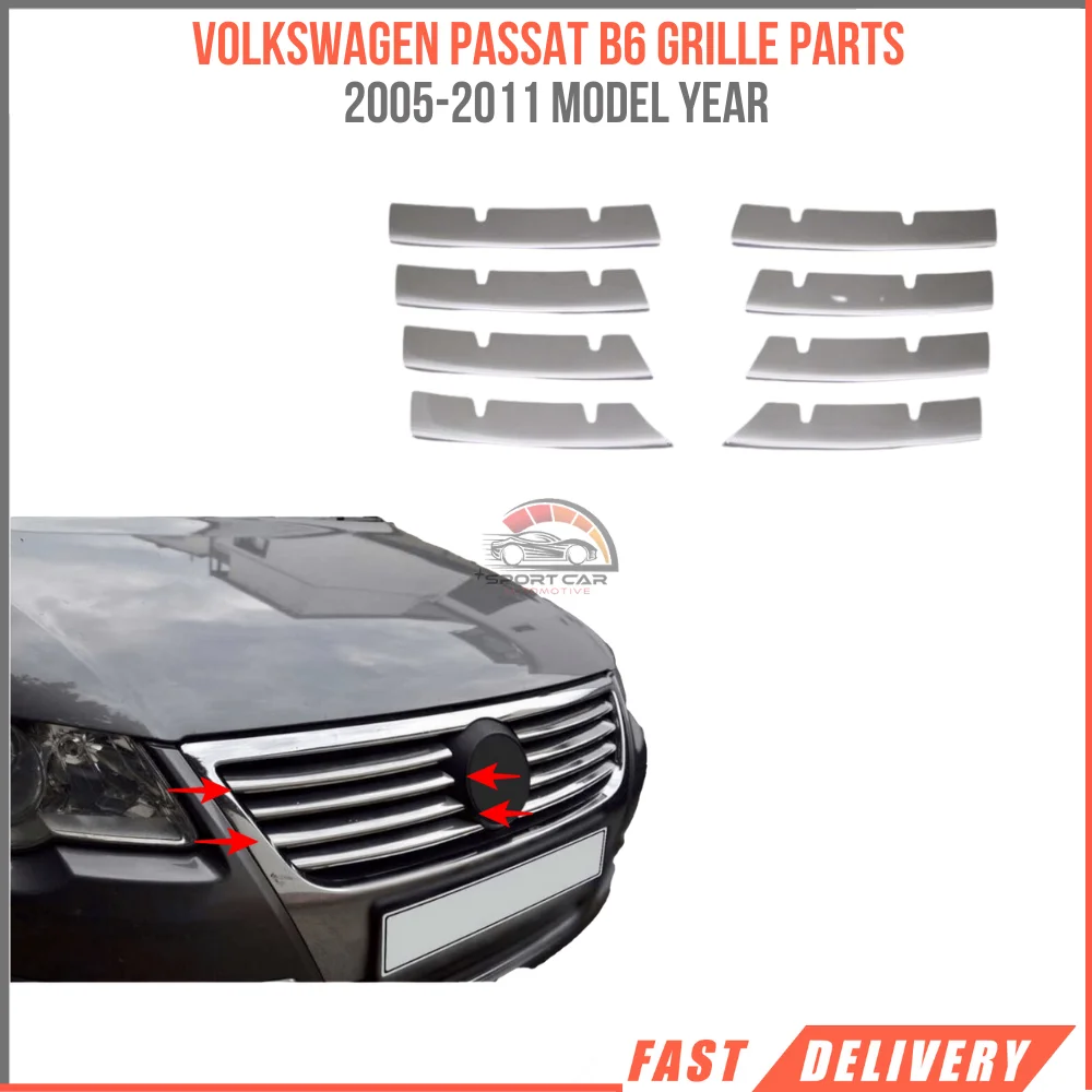 

Chrome grill users Passat B6 car accessories for Volkswagen Passat B6 exterior parts stickers front grill 2005-2011