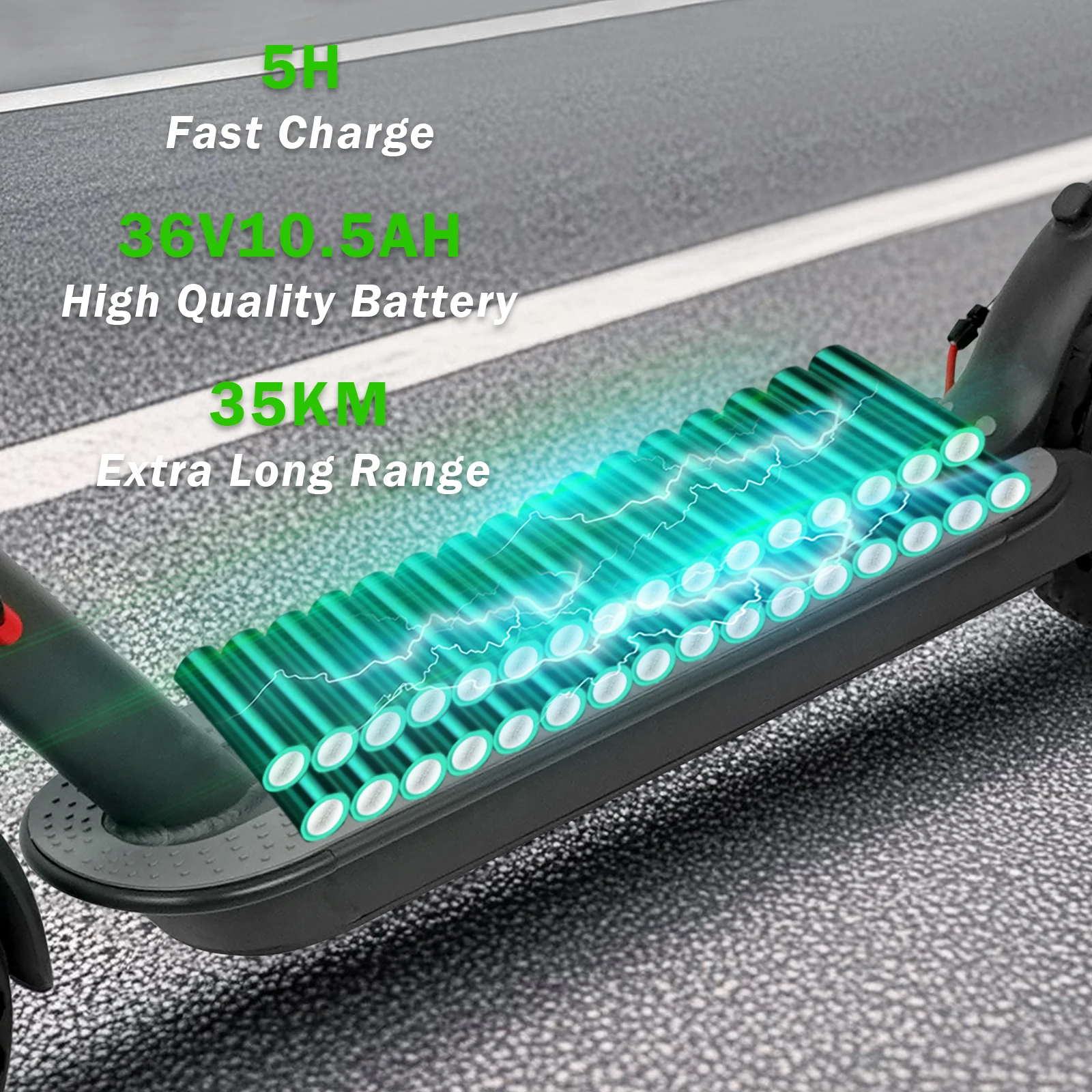 Fotografia 5: Scooter Elétrico AOVOPRO M365PRO Max para Adultos, Alcance de 35KM, Velocidade Rápida, Scooter Elétrico Dobrável de 8,5 Polegadas