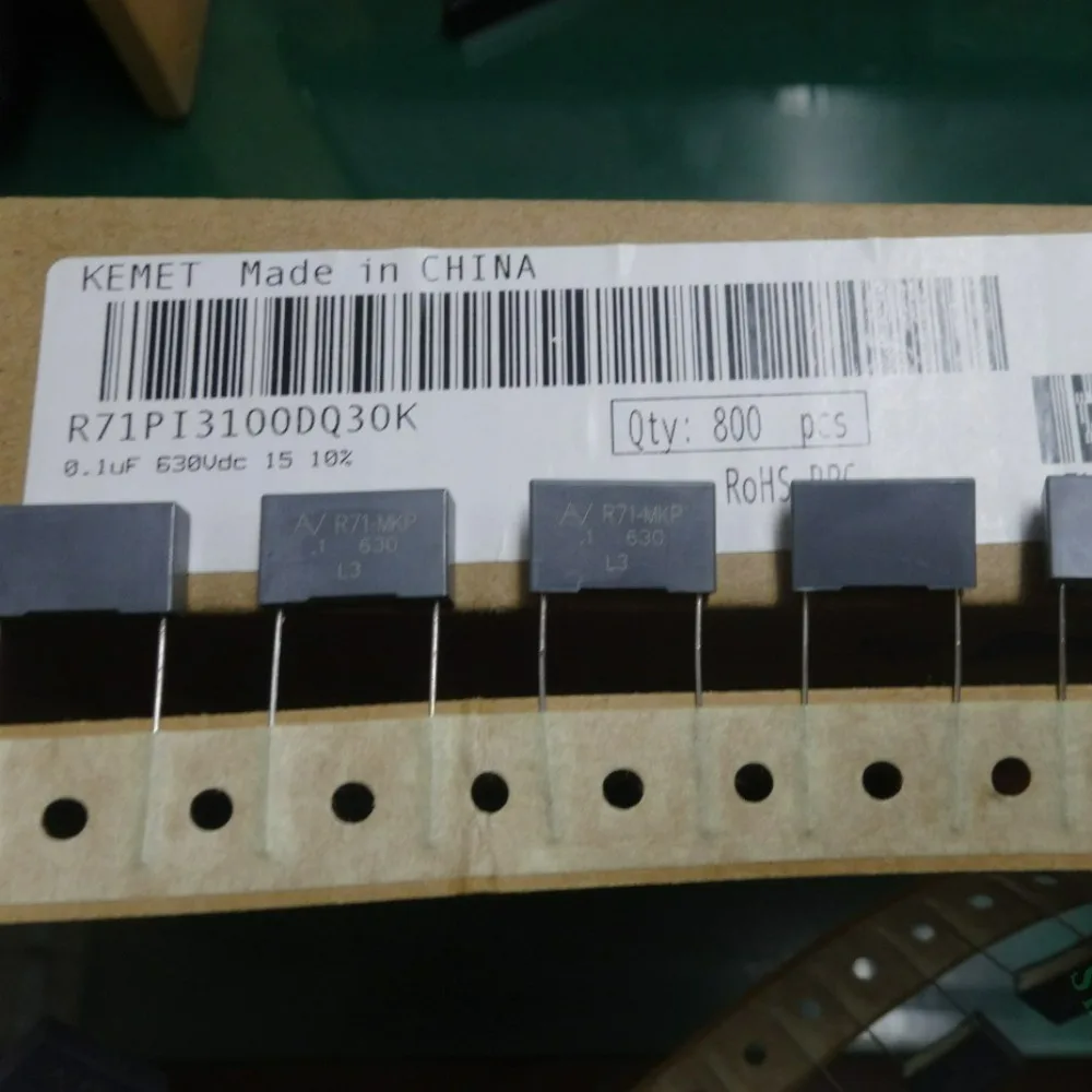 10pcs/lot AV R71 MKP 0.1uf 630V 100nf u1 104 K Brand New 15mm Film Capacitor R71PI3100DQ30K