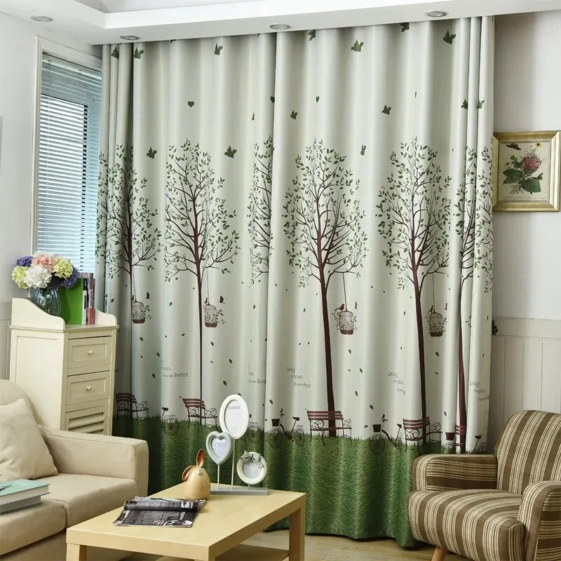 Customizable Blackout Bedroom Curtains Printed Curtains