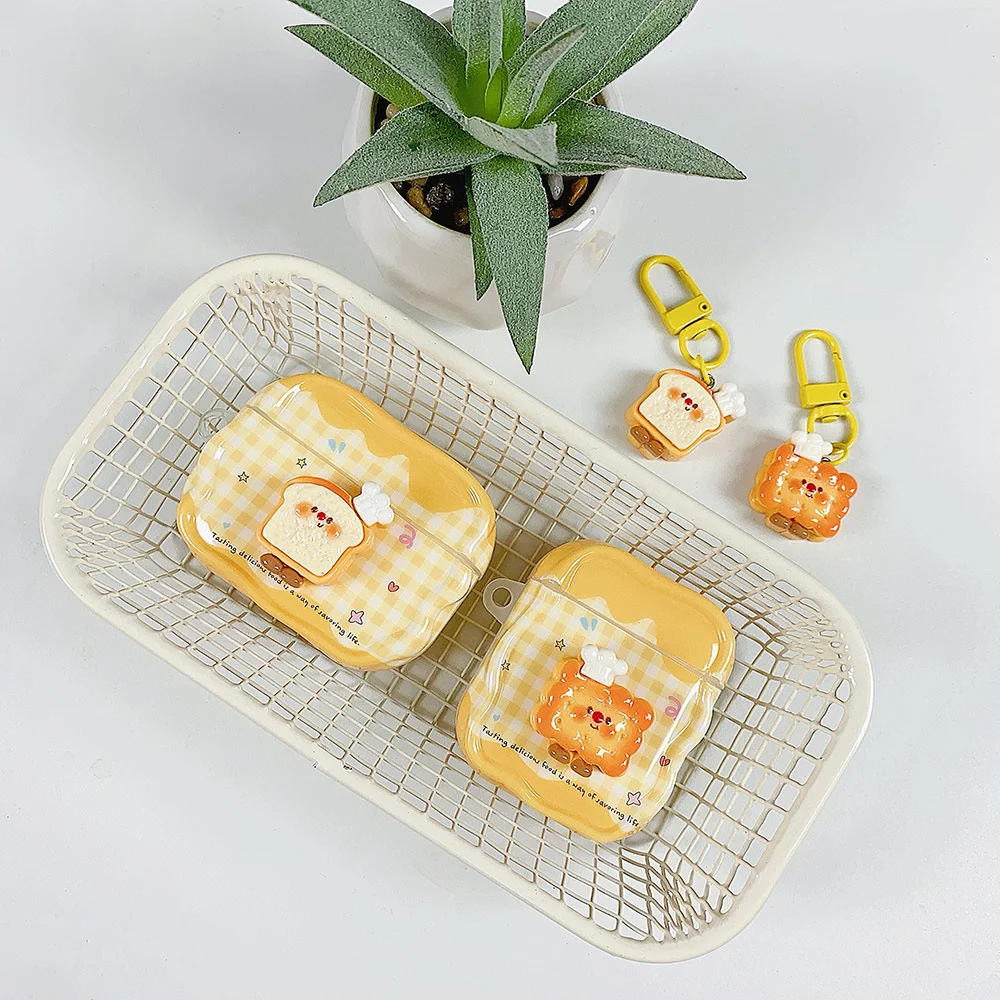 

Cute hamburger biscuit toast creative pendant, suitable for Apple Airpods 4 3 2 Pro 2 3 Bluetooth TPU headphone case