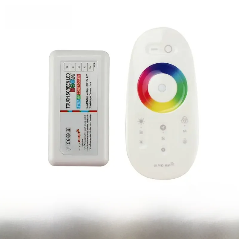 Kontroler RGBW 24A DC12V 24V 4-kanałowy ekran dotykowy LED pilot bezprzewodowy RF ściemniacz do 5050 pełnokolorowych listwa oświetleniowa Lamp — zdjęcie 2