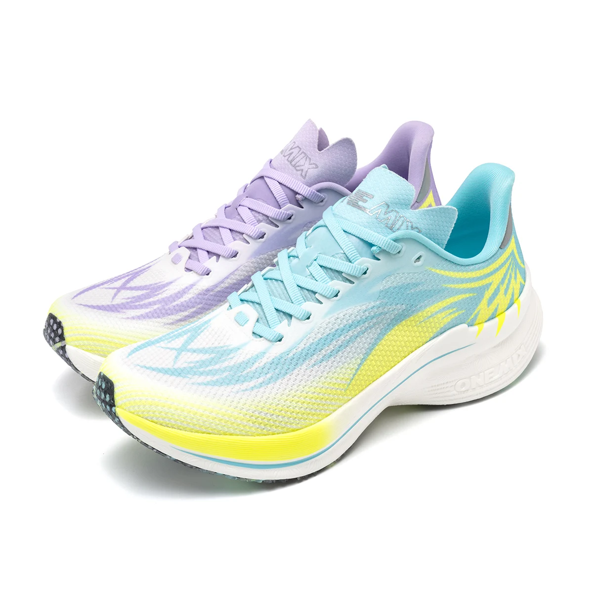 ONEMIX Training Running Shoes for Men Full Sole Nylon Plate Sport Shoes Breathable Summer Female Jogging Shoes Walking Fitness