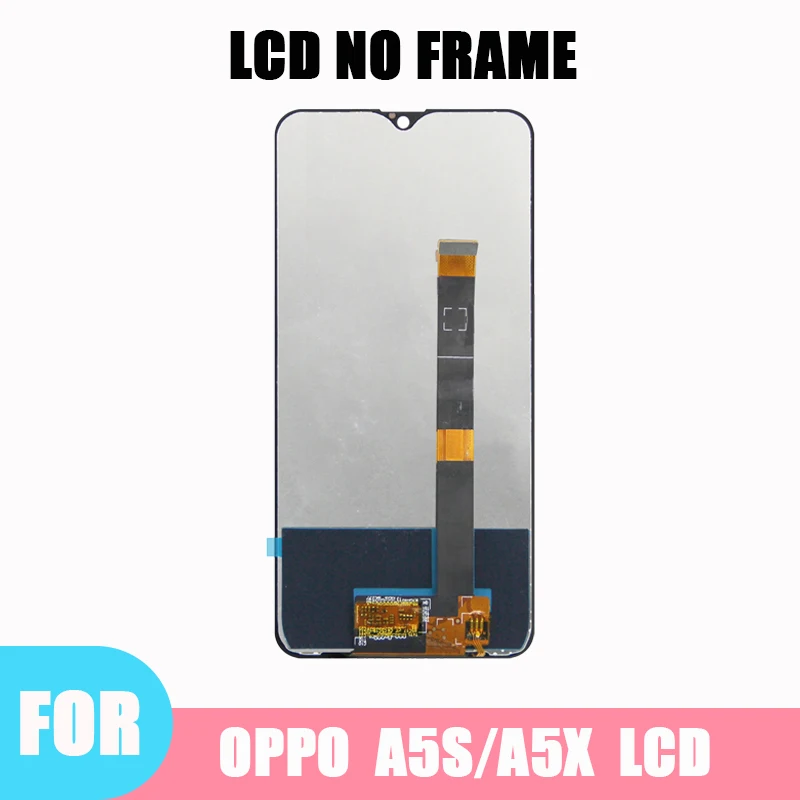 OPPO A5S CPH1909 AX5S CPH1920 LCD 디스플레이 터치 스크린 디지타이저 어셈블리 교체, 프레임 포함, 테스트 완료 6.2 인치