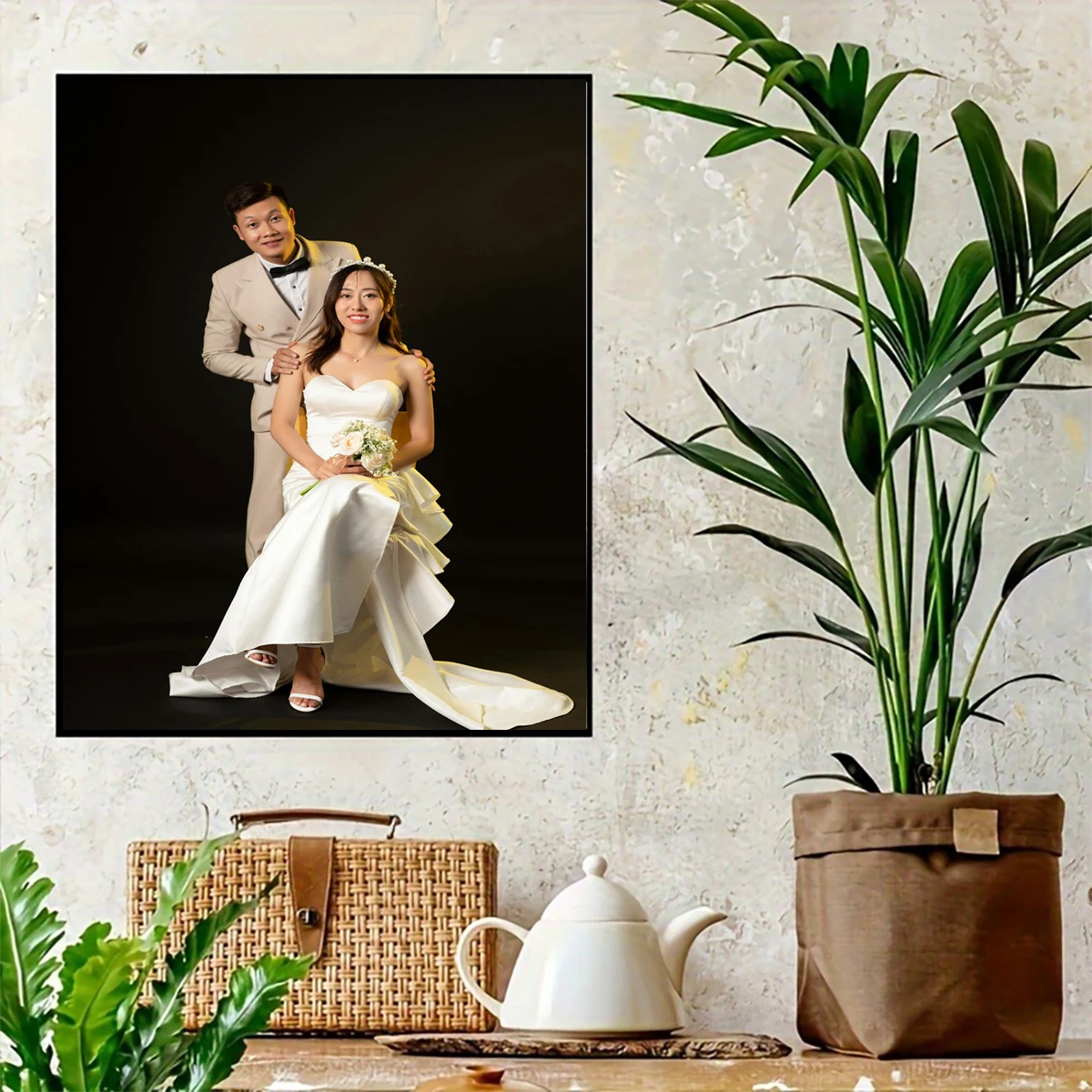 1 Personalized Custom Canvas Portrait Print – Customize with Any Photo – Framed or Unframed Options Available – Unique Home Deco