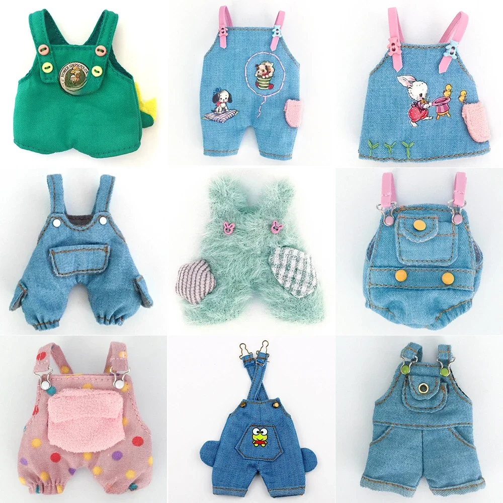 Ob11 Doll Denim Overalls Set Kawaii Doll Rompers Trousers Pants Clothes For Penny, Molly, Gsc,1/12 Bjd, Body9, Ymy, Obitsu 11 — zdjęcie 2