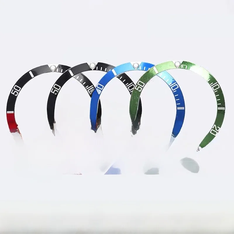 37*30.5mm tarcza zegarka aluminiowa pętla Bezel wkładka pierścień męski zegarek część zamienna akcesoria tarcza zegarka narzędzie do naprawy ramki zegarka — zdjęcie 2