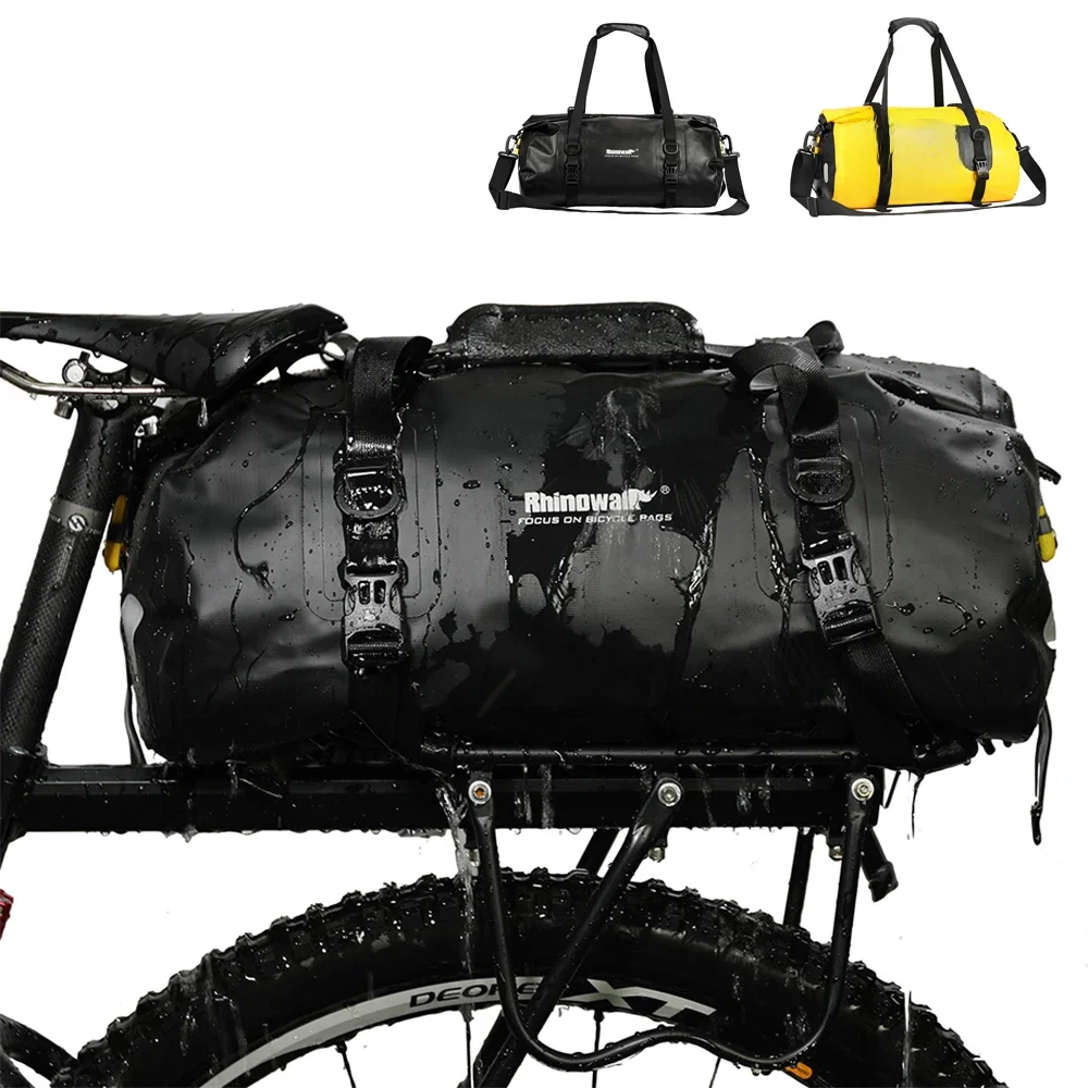 AliExpress UK Rhinowalk Bike Rear Seat Bag Waterproof 20L Big Capacity Rear Rack Pannier Shoulder Bags Gym Bag For