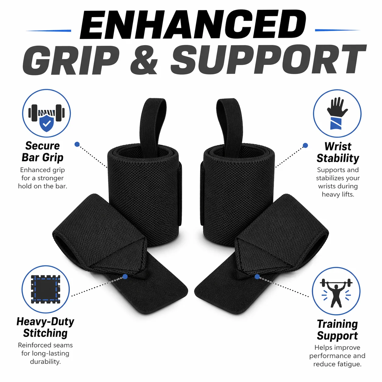 Sports And Fitness Wrist Guard, Weightlifting Wrist Strap, Thumb Ring Strap, Power Strap, Wrist Wrap Elastic Bandage, Universal