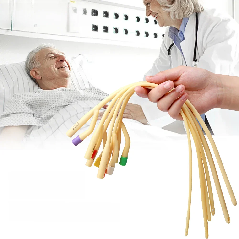 Cofoe 5 stücke Einweg-Harn katheter medizinische Sterilisation Zwei-Wege-Latex-Foley-Katheter Urin