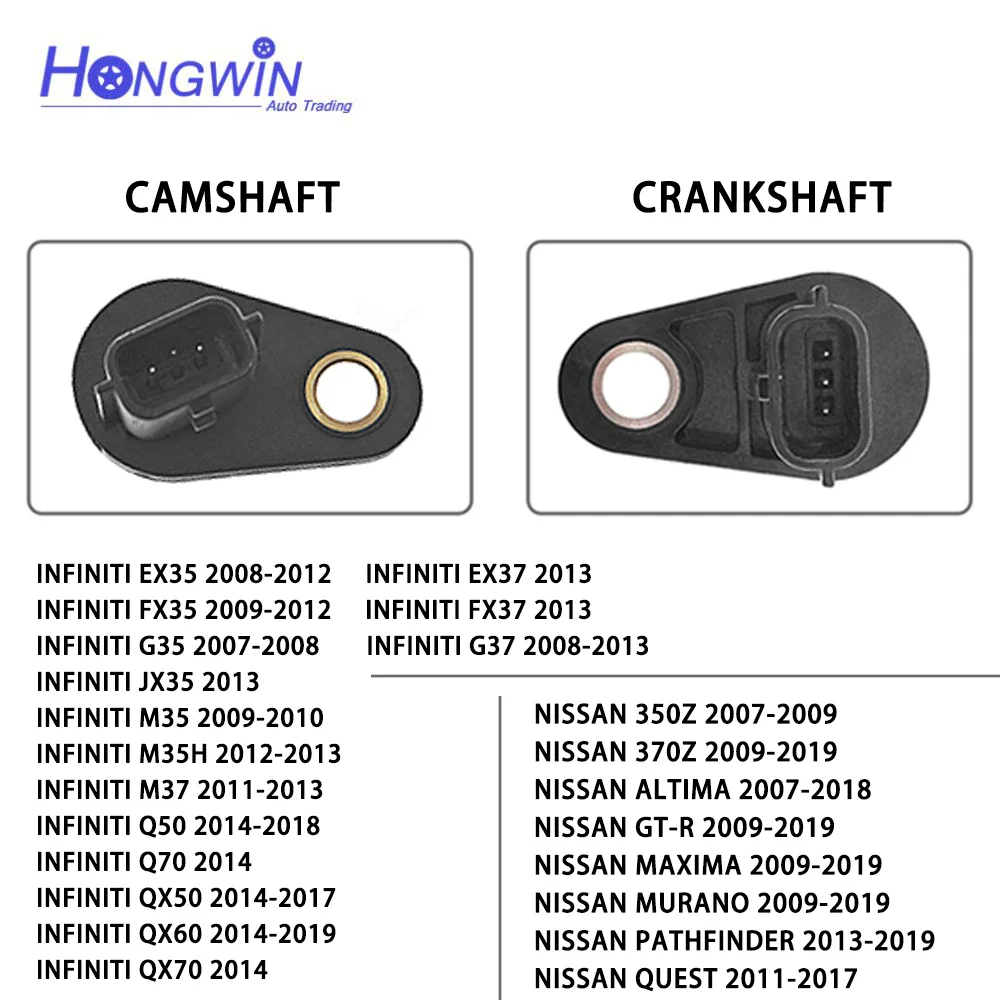 New Camshaft Position Sensor &Crankshaft For Nissan & Infiniti Q60 Q70 QX50 FX37 23731-JA10B 23731-JA10A 23731-EY00A 23731-EY00B