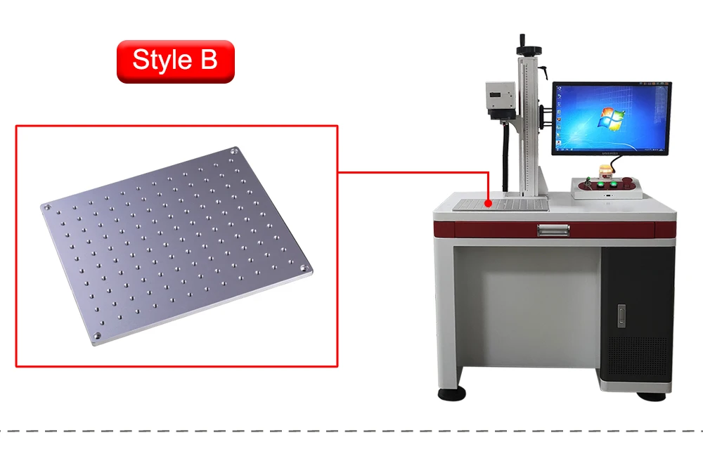 Hunst Fiber UV CO2 Markierungs-Arbeitstisch Aluminium-Arbeitsplattform 320*280 & 350*550 für DIY Lasermarkiermaschine – Detail 7
