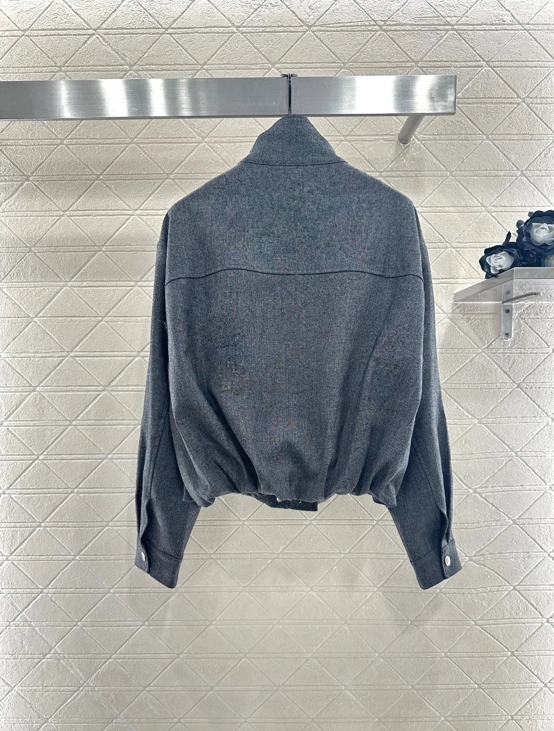 

Осень 2024, новый продукт, силуэт, куртка с воротником-стойкой, куртка на молнии, свинцово-серый 08