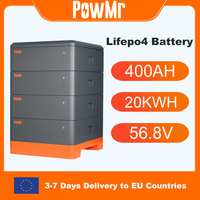 PowMr 56.8V 400AH LiFePO4 Battery 20KW Energy Battery Pack Grade A Solar Lithium Battery Rechargeable 6000+ Cycle CAN BMS RS485