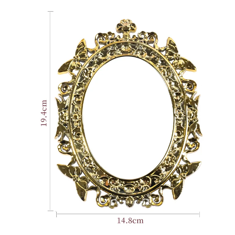 New desktop retro electroplating mirror desktop makeup mirror butterfly exquisite high-end beauty mirror