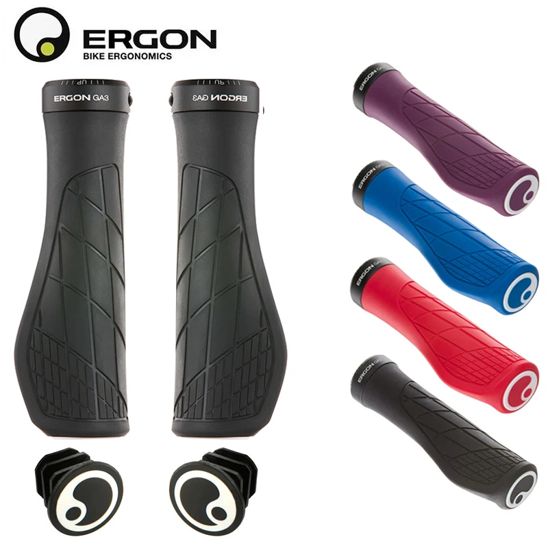 Ergon ga3 ergonômico all-mountain bike apertos conforto & suporte de pulso para mtb trilha antiderrapante mountain road bicicleta lidar com acessórios
